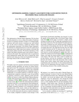 Optimizing Kernel-Target Alignment for cloud detection in multispectral
  satellite images