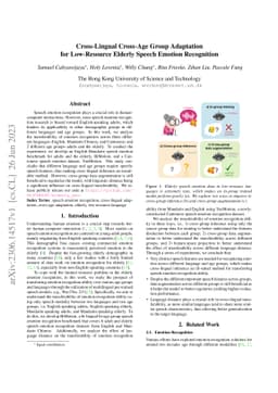 Cross-Lingual Cross-Age Group Adaptation for Low-Resource Elderly Speech
  Emotion Recognition