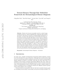 Toward Fairness Through Fair Multi-Exit Framework for Dermatological
  Disease Diagnosis
