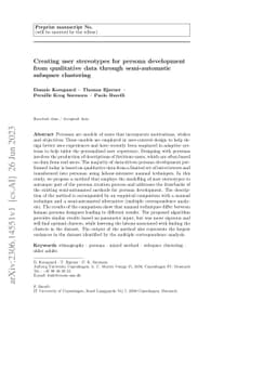 Creating user stereotypes for persona development from qualitative data
  through semi-automatic subspace clustering