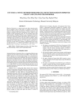 CST-YOLO: A Novel Method for Blood Cell Detection Based on Improved
  YOLOv7 and CNN-Swin Transformer