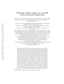 GSMorph: Gradient Surgery for cine-MRI Cardiac Deformable Registration