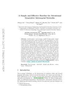 A Simple and Effective Baseline for Attentional Generative Adversarial
  Networks