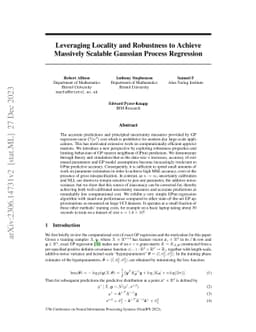 Leveraging Locality and Robustness to Achieve Massively Scalable
  Gaussian Process Regression