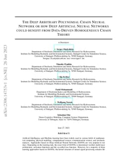 The Deep Arbitrary Polynomial Chaos Neural Network or how Deep
  Artificial Neural Networks could benefit from Data-Driven Homogeneous Chaos
  Theory