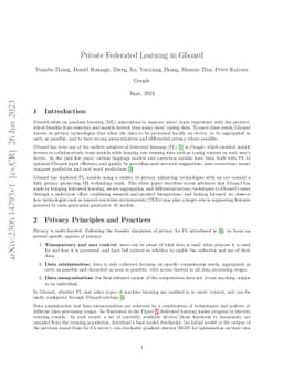 Private Federated Learning in Gboard