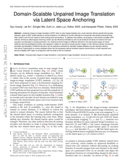 Domain-Scalable Unpaired Image Translation via Latent Space Anchoring