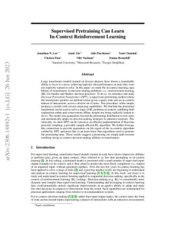 Supervised Pretraining Can Learn In-Context Reinforcement Learning