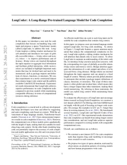 LongCoder: A Long-Range Pre-trained Language Model for Code Completion