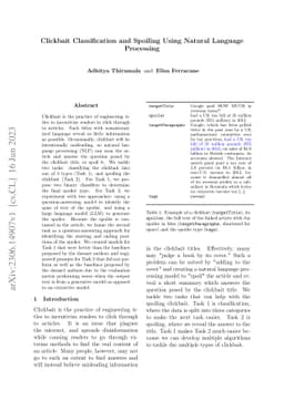 Clickbait Classification and Spoiling Using Natural Language Processing