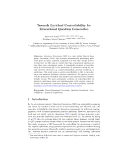 Towards Enriched Controllability for Educational Question Generation