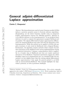 General adjoint-differentiated Laplace approximation