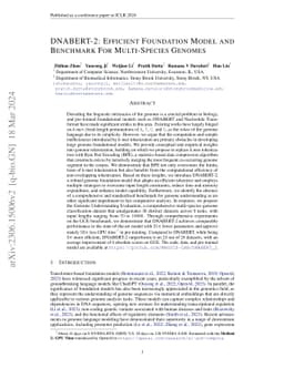 DNABERT-2: Efficient Foundation Model and Benchmark For Multi-Species
  Genome