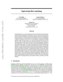 Equivariant flow matching