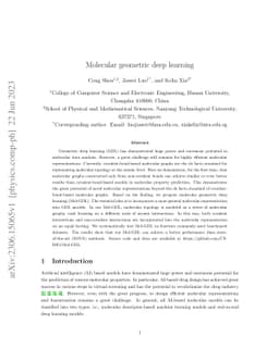 Molecular geometric deep learning