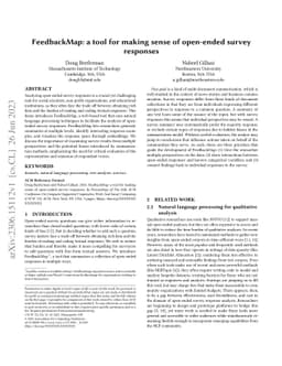 FeedbackMap: a tool for making sense of open-ended survey responses
