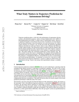 What Truly Matters in Trajectory Prediction for Autonomous Driving?