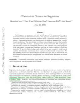 Wasserstein Generative Regression