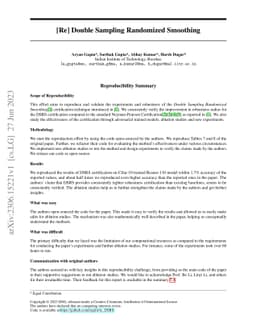 [Re] Double Sampling Randomized Smoothing