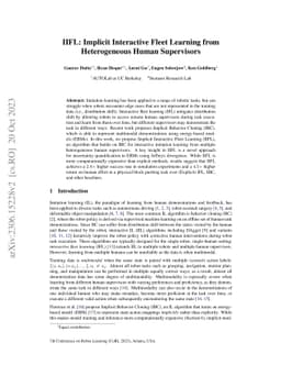 IIFL: Implicit Interactive Fleet Learning from Heterogeneous Human
  Supervisors