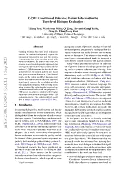C-PMI: Conditional Pointwise Mutual Information for Turn-level Dialogue
  Evaluation