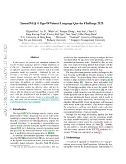 GroundNLQ @ Ego4D Natural Language Queries Challenge 2023