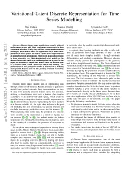 Variational latent discrete representation for time series modelling