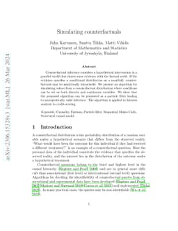 Simulating counterfactuals