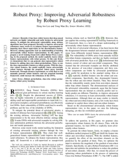 Robust Proxy: Improving Adversarial Robustness by Robust Proxy Learning