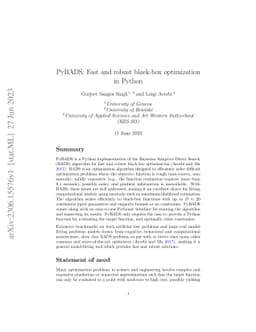 PyBADS: Fast and robust black-box optimization in Python