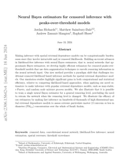 Neural Bayes estimators for censored inference with peaks-over-threshold
  models