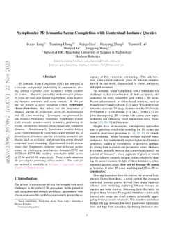 Symphonize 3D Semantic Scene Completion with Contextual Instance Queries