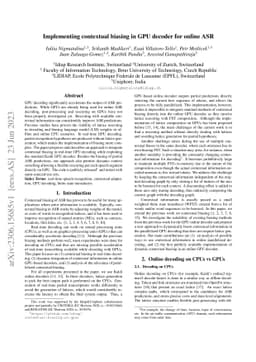 Implementing contextual biasing in GPU decoder for online ASR