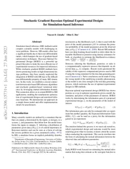 Stochastic Gradient Bayesian Optimal Experimental Designs for
  Simulation-based Inference