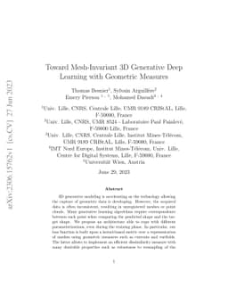 Toward Mesh-Invariant 3D Generative Deep Learning with Geometric
  Measures