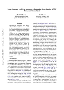 Large Language Models as Annotators: Enhancing Generalization of NLP
  Models at Minimal Cost