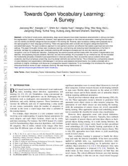 Towards Open Vocabulary Learning: A Survey