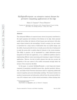 MyDigitalFootprint: an extensive context dataset for pervasive computing
  applications at the edge
