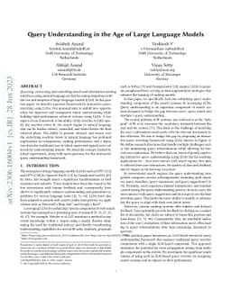 Query Understanding in the Age of Large Language Models