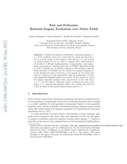 Fast and Frobenius: Rational Isogeny Evaluation over Finite Fields