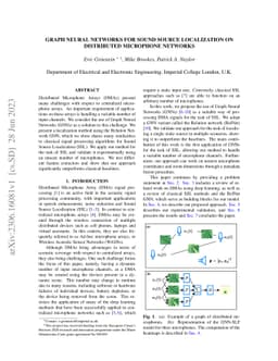 Graph neural networks for sound source localization on distributed
  microphone networks