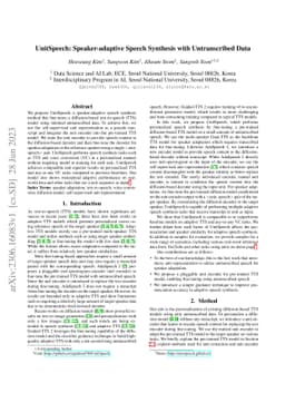 UnitSpeech: Speaker-adaptive Speech Synthesis with Untranscribed Data