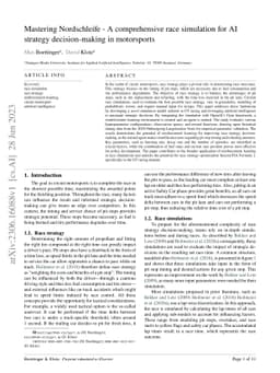 Mastering Nordschleife -- A comprehensive race simulation for AI
  strategy decision-making in motorsports