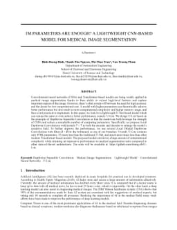 1M parameters are enough? A lightweight CNN-based model for medical
  image segmentation