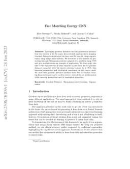 Fast Marching Energy CNN