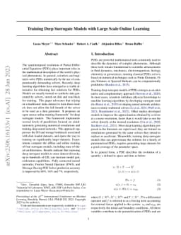 Training Deep Surrogate Models with Large Scale Online Learning
