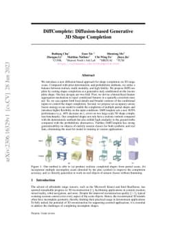 DiffComplete: Diffusion-based Generative 3D Shape Completion