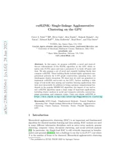 cuSLINK: Single-linkage Agglomerative Clustering on the GPU