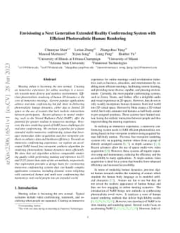 Envisioning a Next Generation Extended Reality Conferencing System with
  Efficient Photorealistic Human Rendering