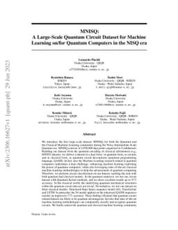 MNISQ: A Large-Scale Quantum Circuit Dataset for Machine Learning on/for
  Quantum Computers in the NISQ era